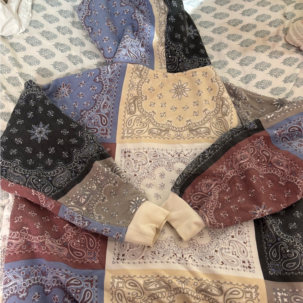 Forever 21 Multicolor Patchwork Hoodie - image 4